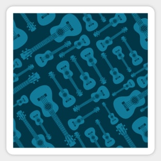 Ukulele Seamless Pattern Sticker